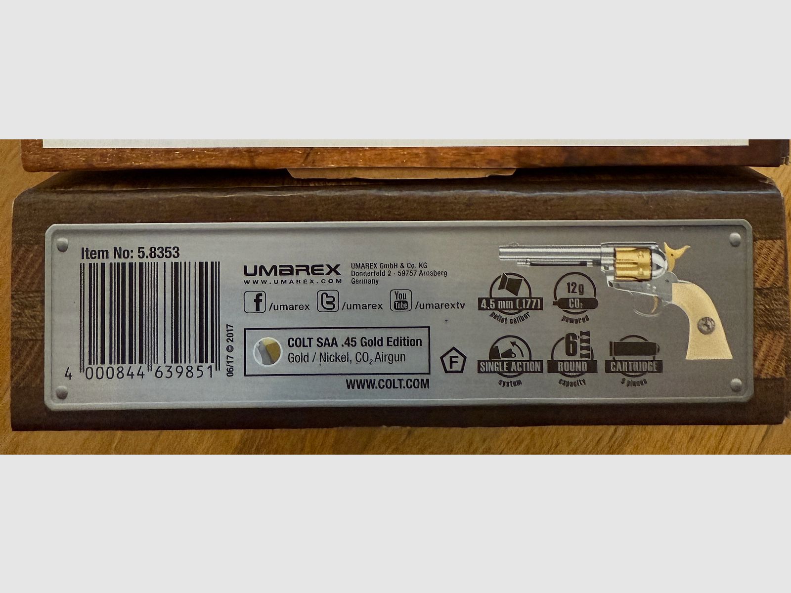 UMAREX CO2 Colt SAA.45 Gold Edition 4,5mm Pellet