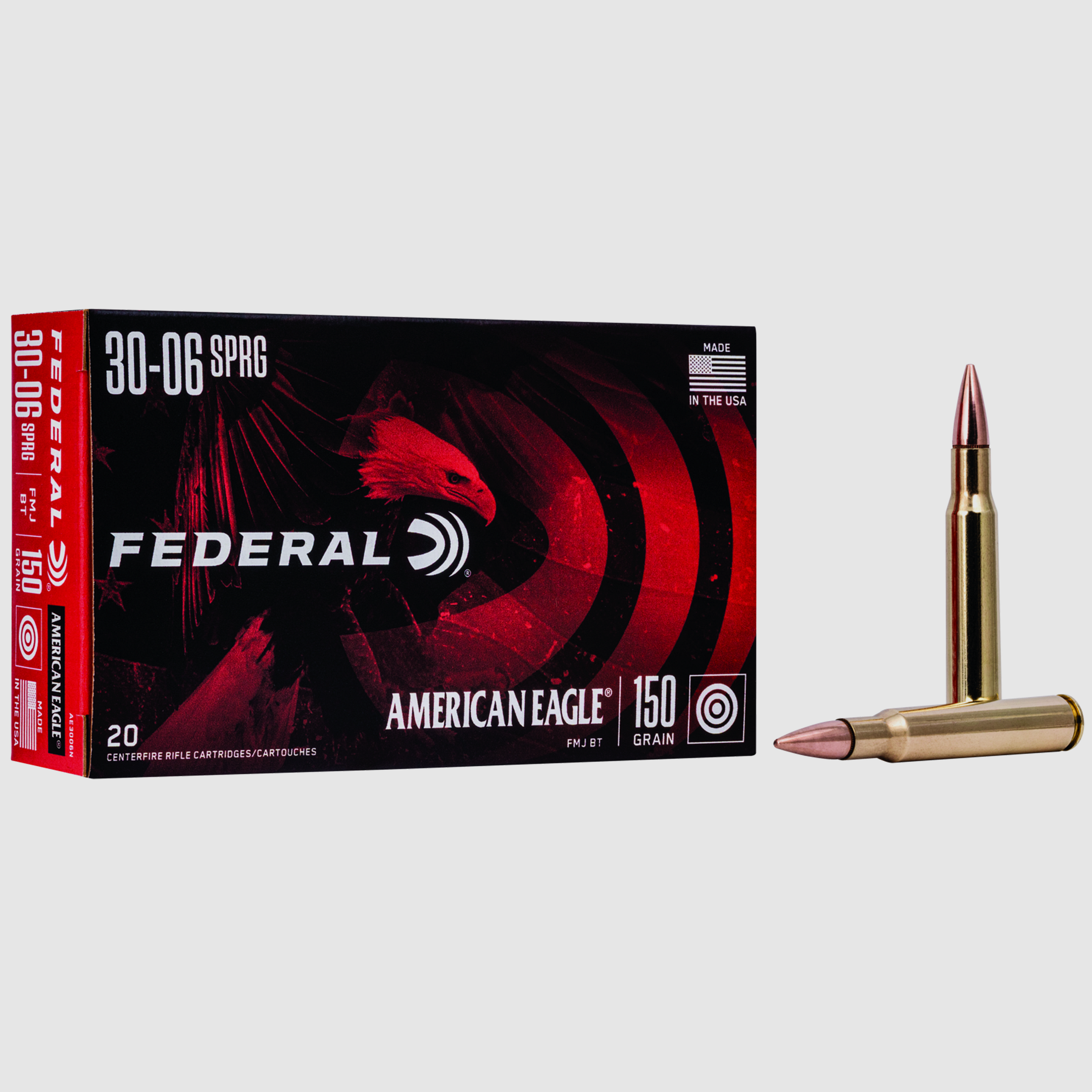 Federal Rifle Ammunition American Eagle .30-06 Spring 9.7g Full Metal Jacket Boat Tail