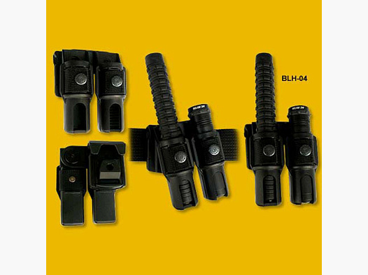 Doppeltes Kunststoffholster drehbar BLH-04 für Abwehrstock Taschenlampe