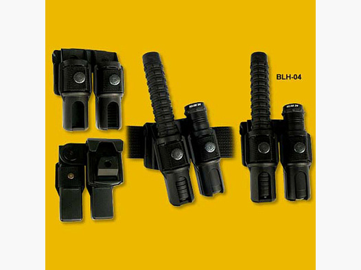 Doppeltes Kunststoffholster drehbar BLH-04 für Abwehrstock Taschenlampe