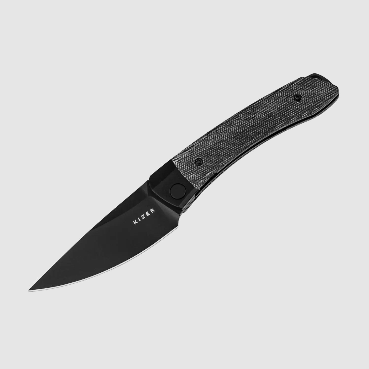 Kizer Mini Momo 154CM Aluminum & Micarta All Black