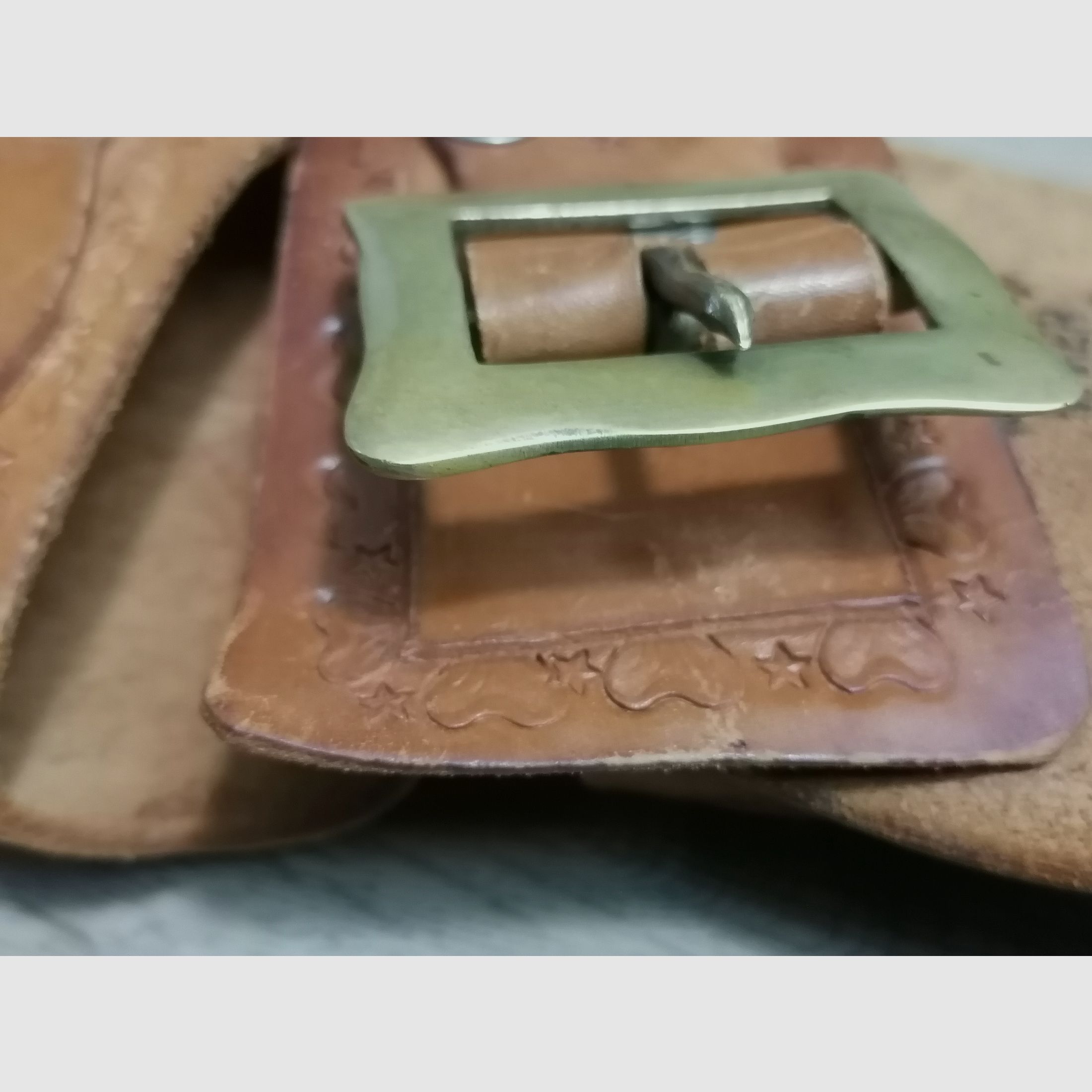 Western Revolver Gürtel Echt Leder