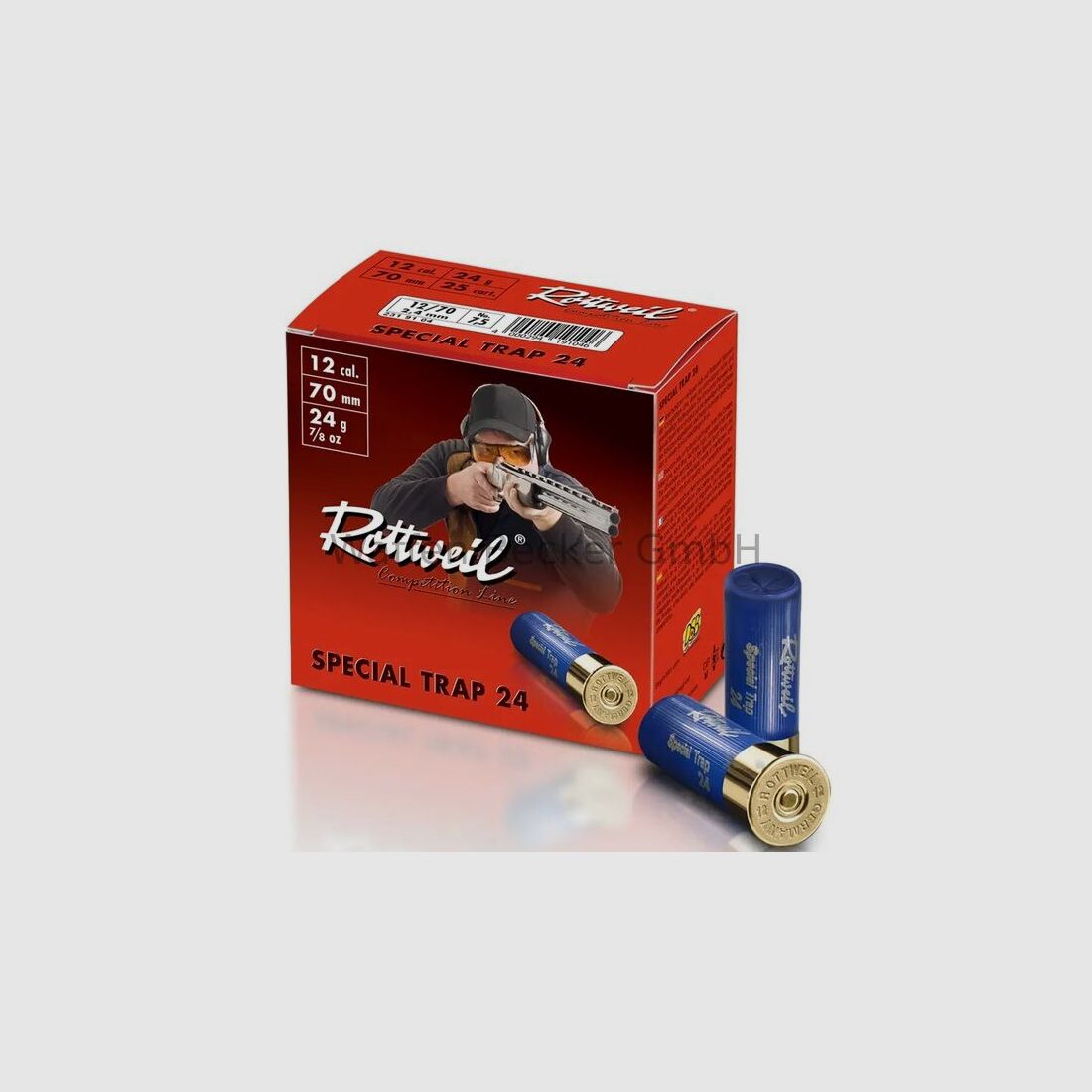 Rottweil (RWS) Rottweil Special Trap 24g Cal. 12/70 Granulométrie: 2,4mm 24g --1.000 coups--