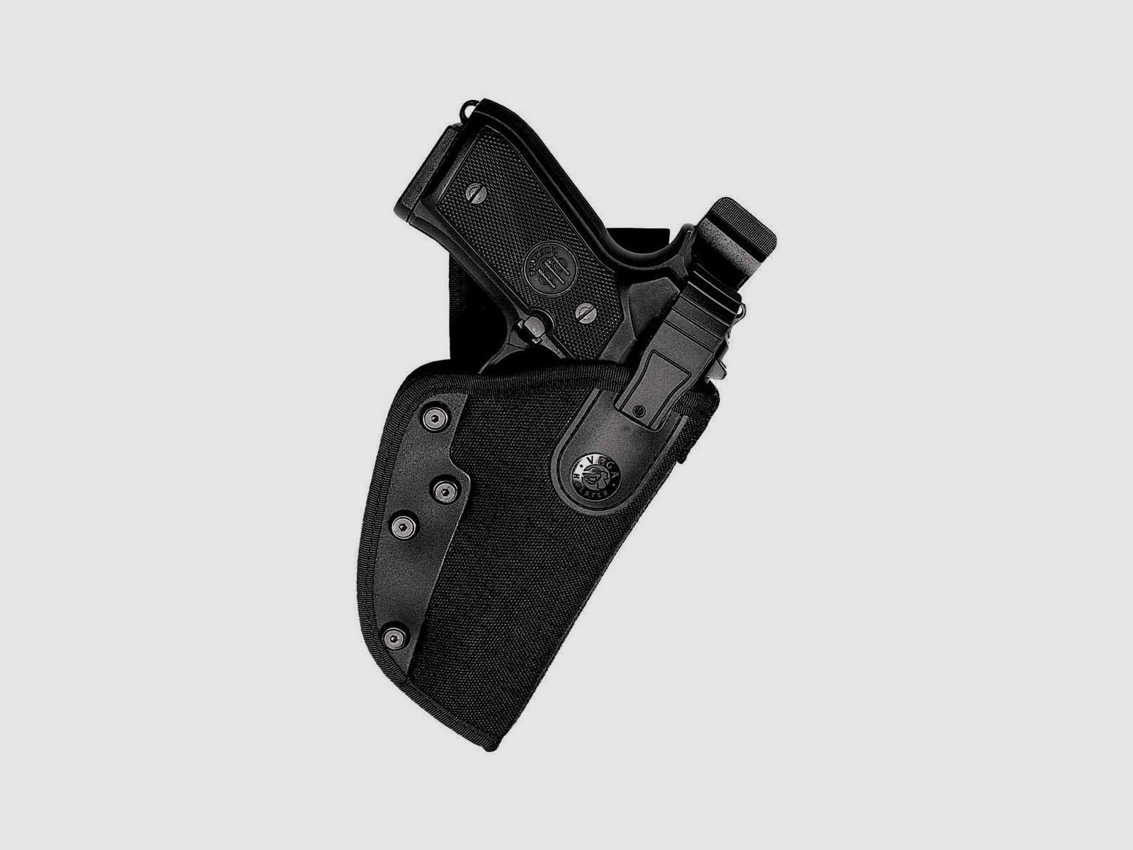 OWB-Holster mit Stop-Snap-Funktion Glock 17/18/22/31/37, Sig Sauer P220/P226, Caracal F Linkshänder