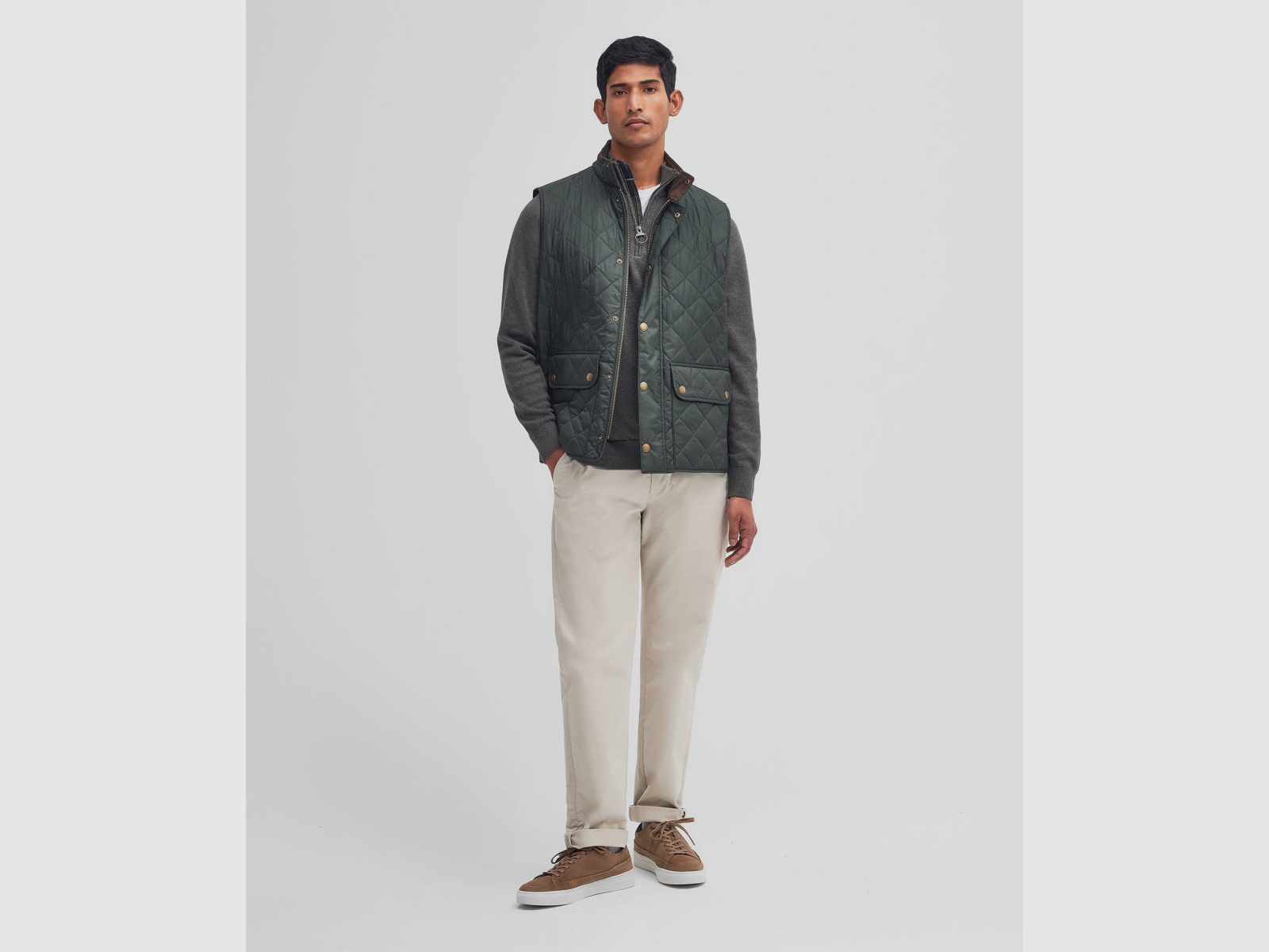 BARBOUR New Lowerdale Weste Olive Sage