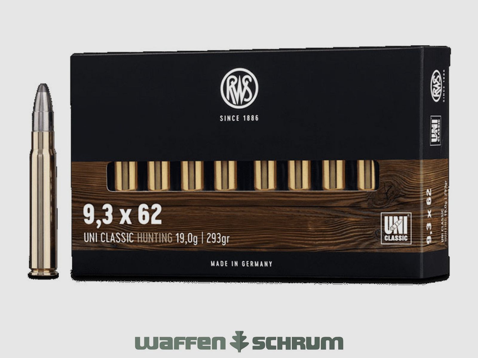 RWS UNI Classic 19,0g - 293gr 9,3x62