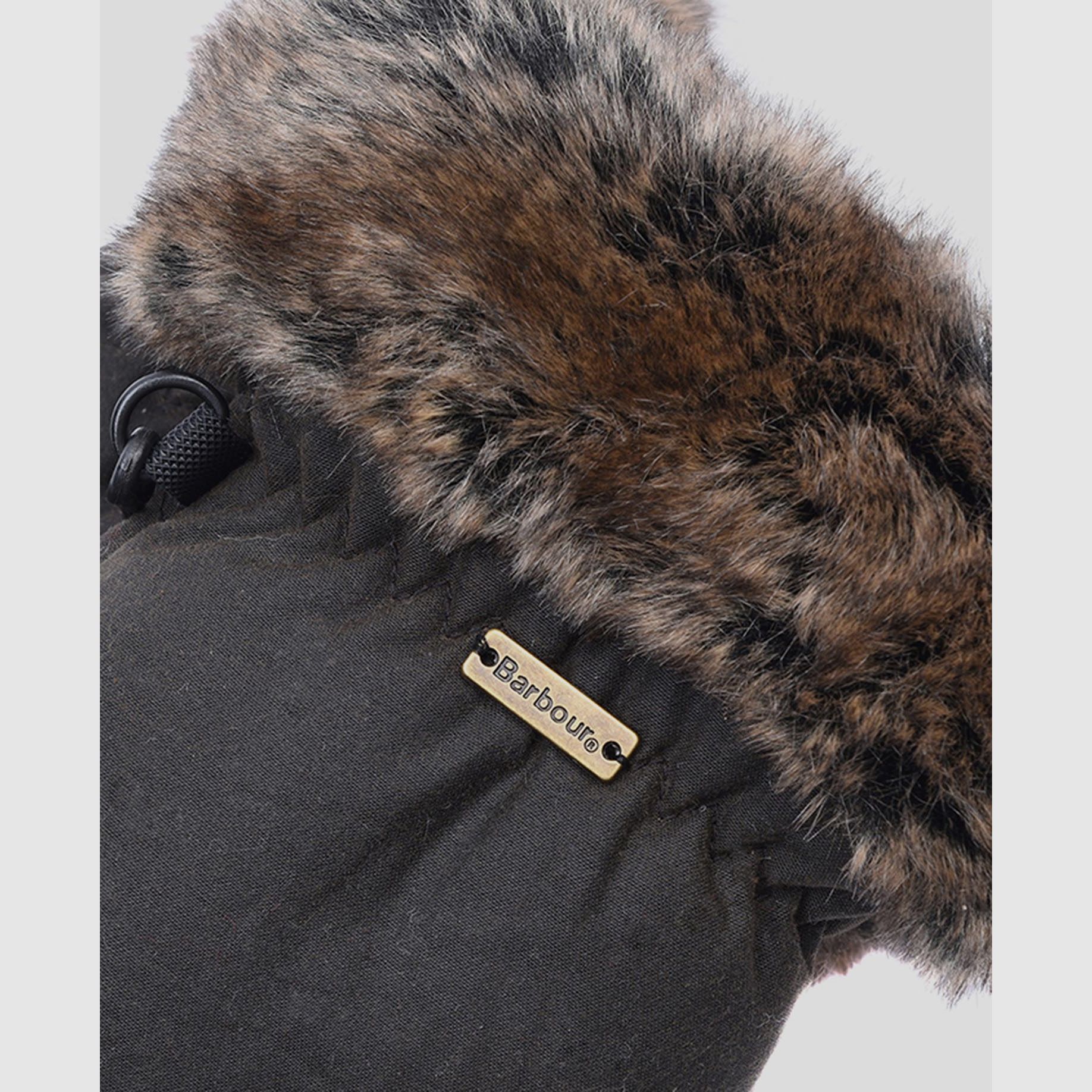 Barbour Wax Wanten met Bontafwerking