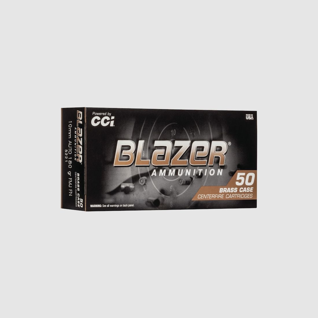 CCI Blazer 10mm ACP 180GR FMJ FN 50 cartridges