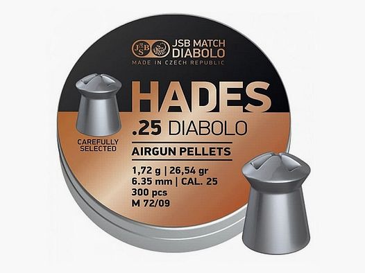 Box mit 300 Diabolos JSB Hades - Kal. 25