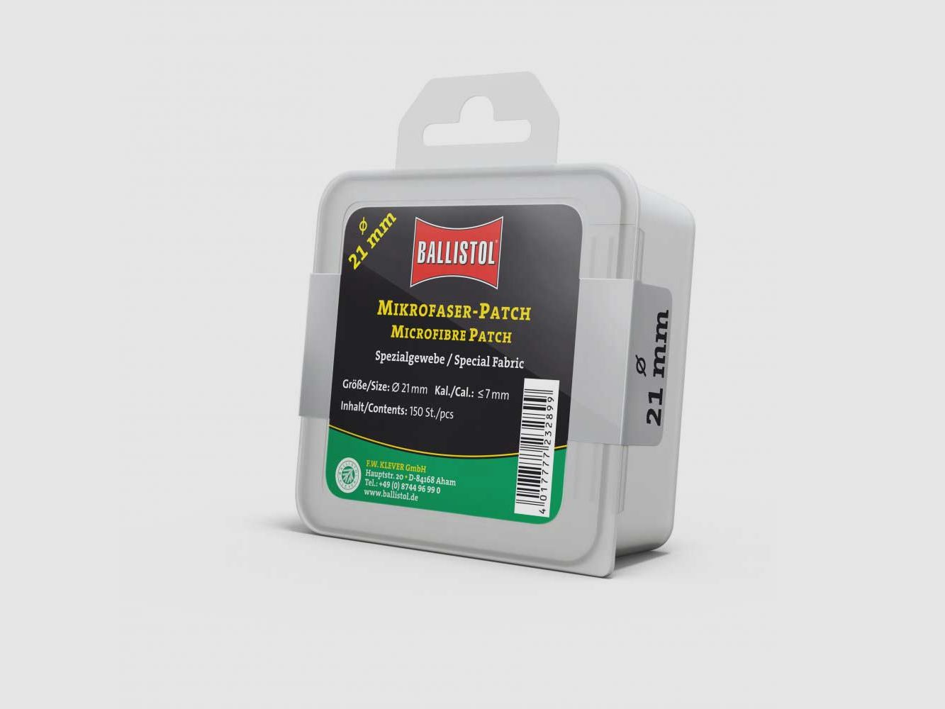 Ballistol Mikrofaser-Patch - 21 mm (bis Kaliber 7 mm) | 500 Stück