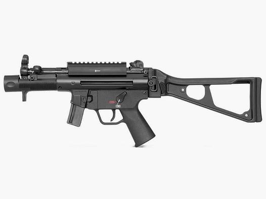 Heckler & Koch SP5K pistol with folding stock and Picatinny rail 9 mm
