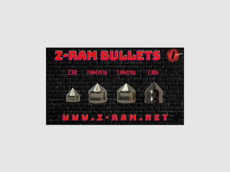 Z-RAM Z-MAG & 6X Z.68S 9.5G STEEL BULLETS CAL 0.68 READY TO GO FOR FSC/TCP