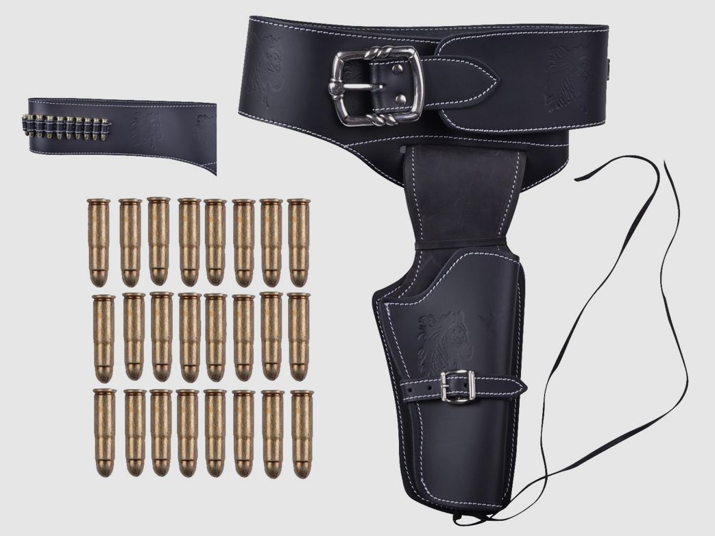 Revolver belt with 24 decorative cartridges