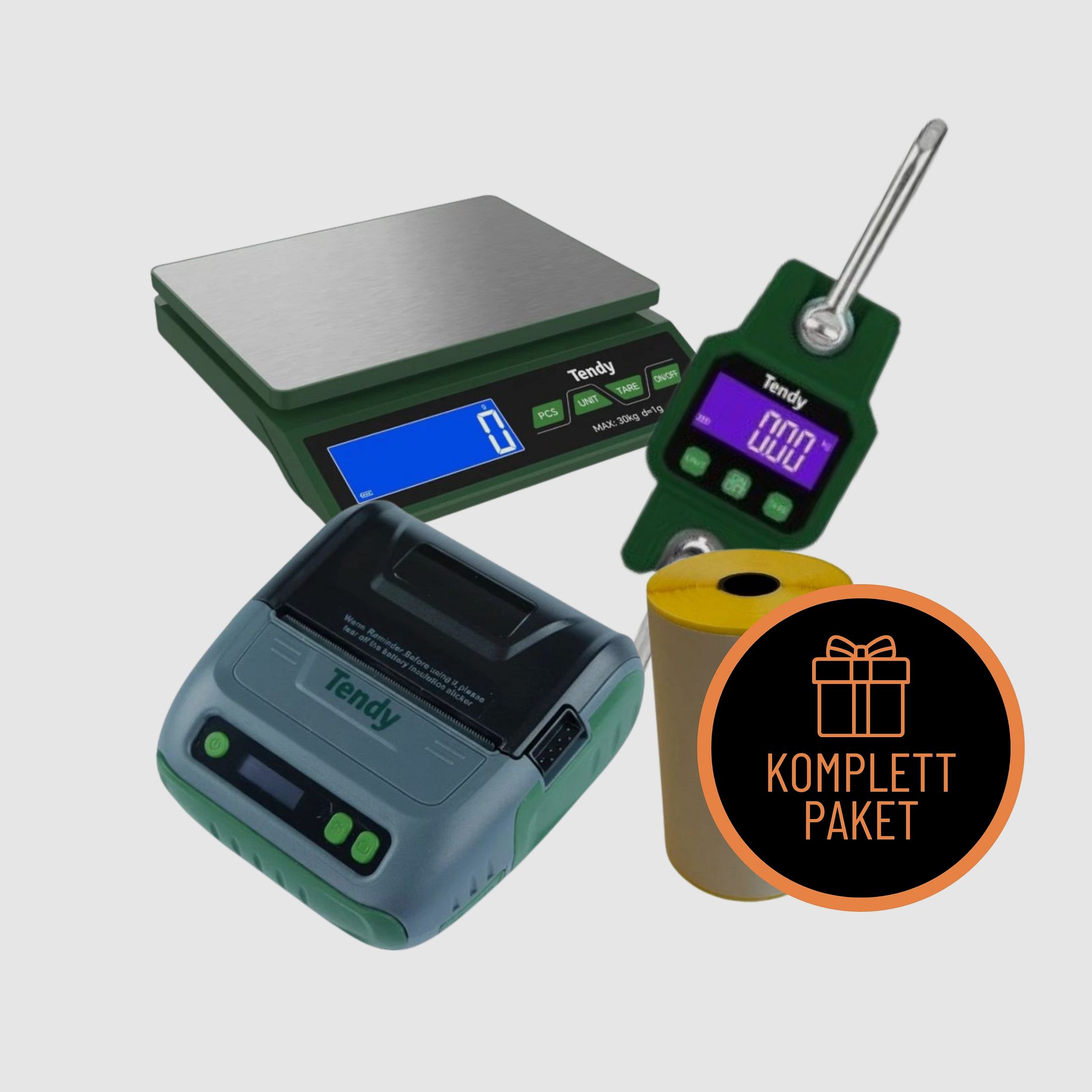 Tendy Wildbretverarbeitung Set 2 (Waagen + Etikettendrucker inkl. Etiketten)
