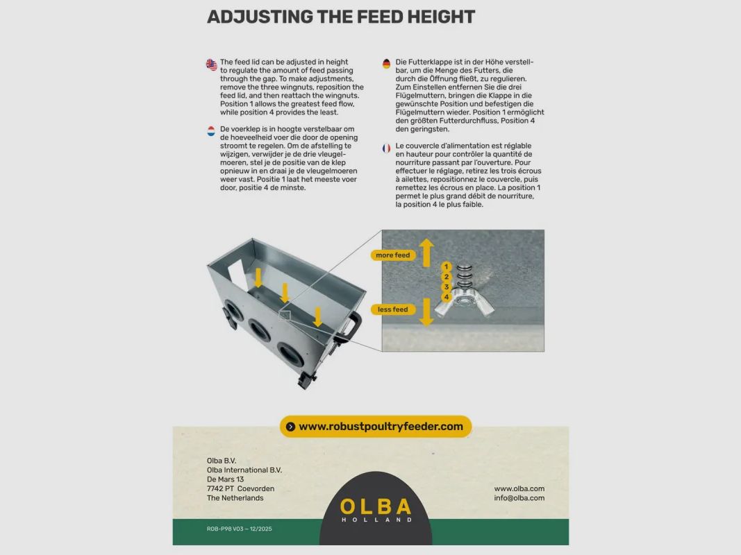Futterstelle OLBA Robust® 12 kg mit 4 Öffnungen gegen Verschwendung, Bild 12 von 15