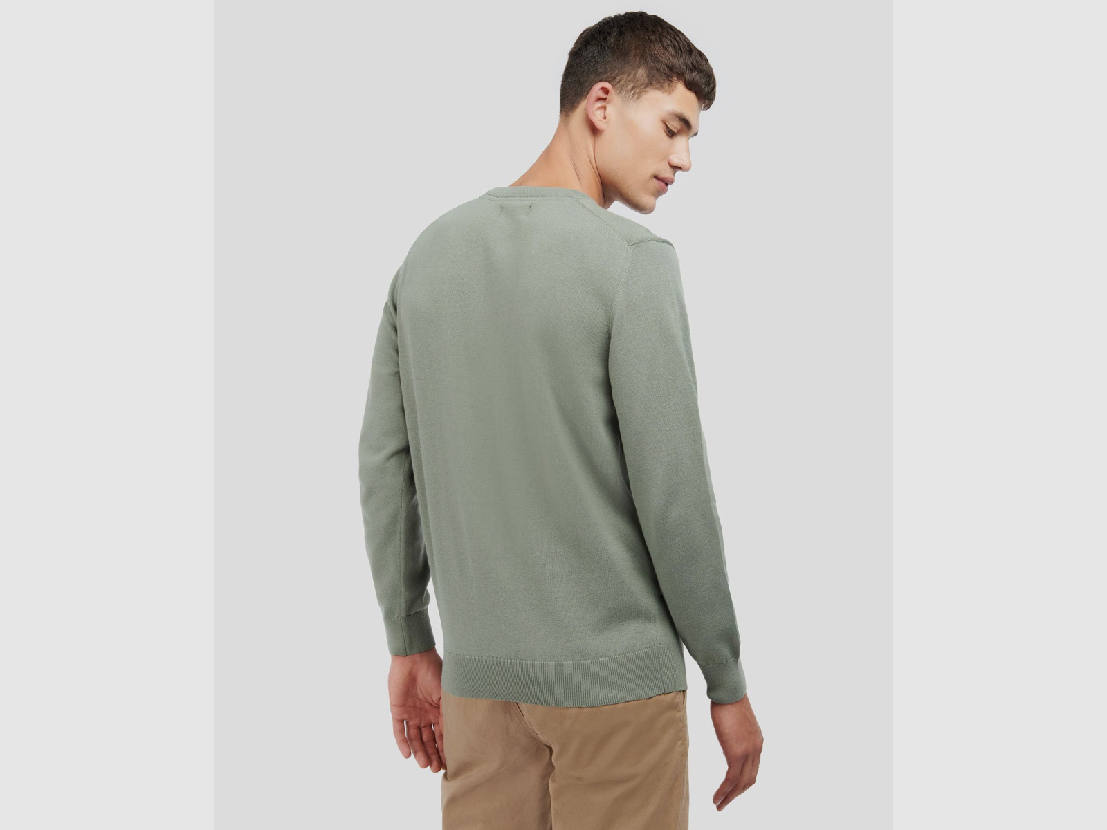 BARBOUR Pullover Pima Cotton Agave Green