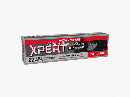 Winchester 22LR,XPERT,42gr,KUPFERBESCHICHTET,100 Stück