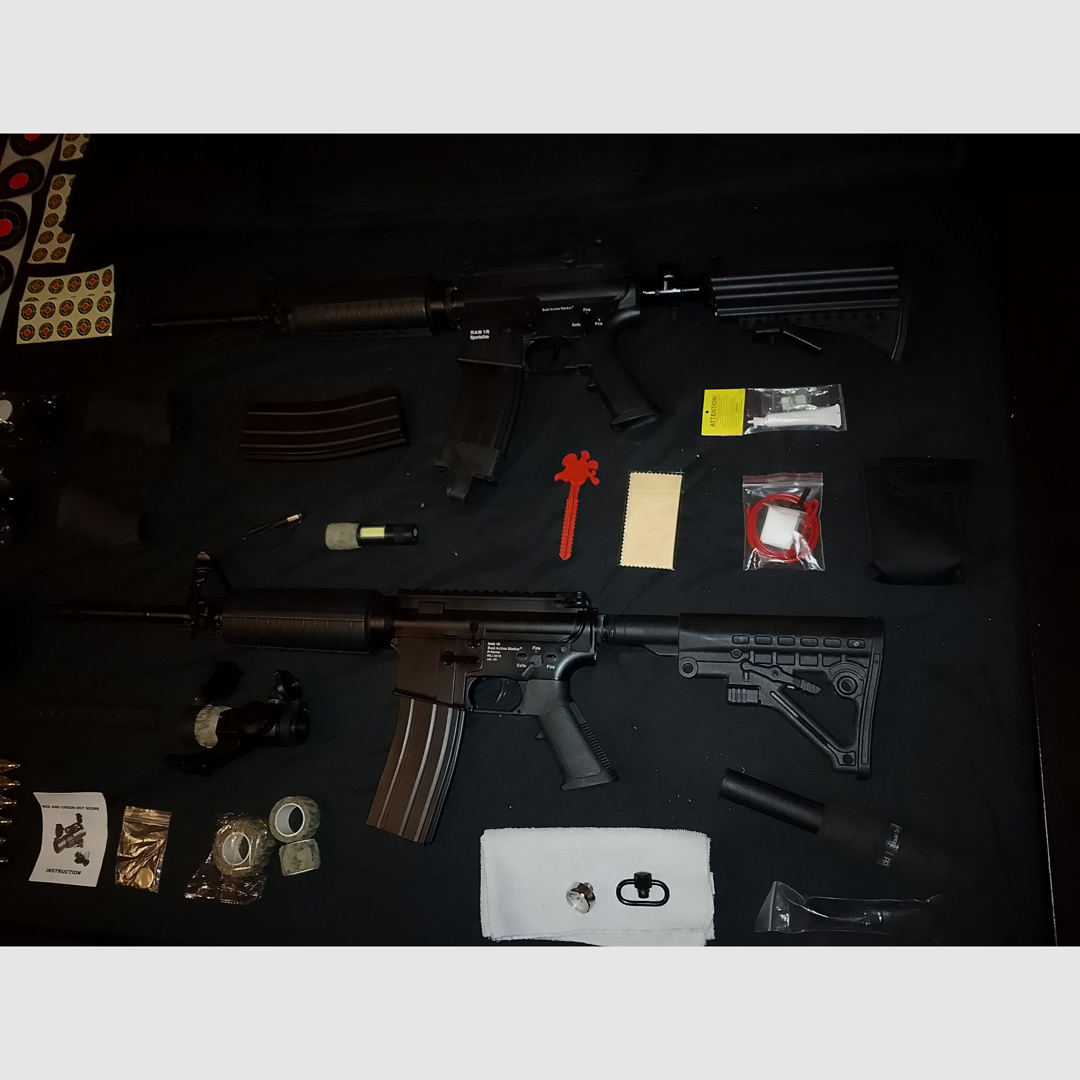 Aus Sammlung 2x .43 RAM Makierer Sturmgewehr 1R Gewehr Umarex CO2 Druckluft Set Tausch inzahlungsnahme PCP Luftgewehr Pressluft 