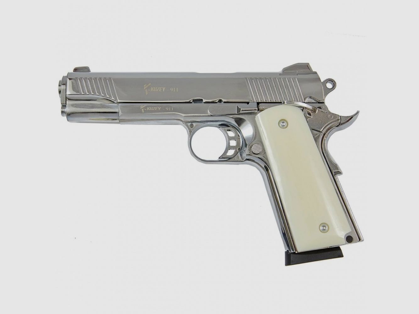 Kuzey 911 Chrome 9mm P.A.K. – 1911 Custom Style Nachbau
