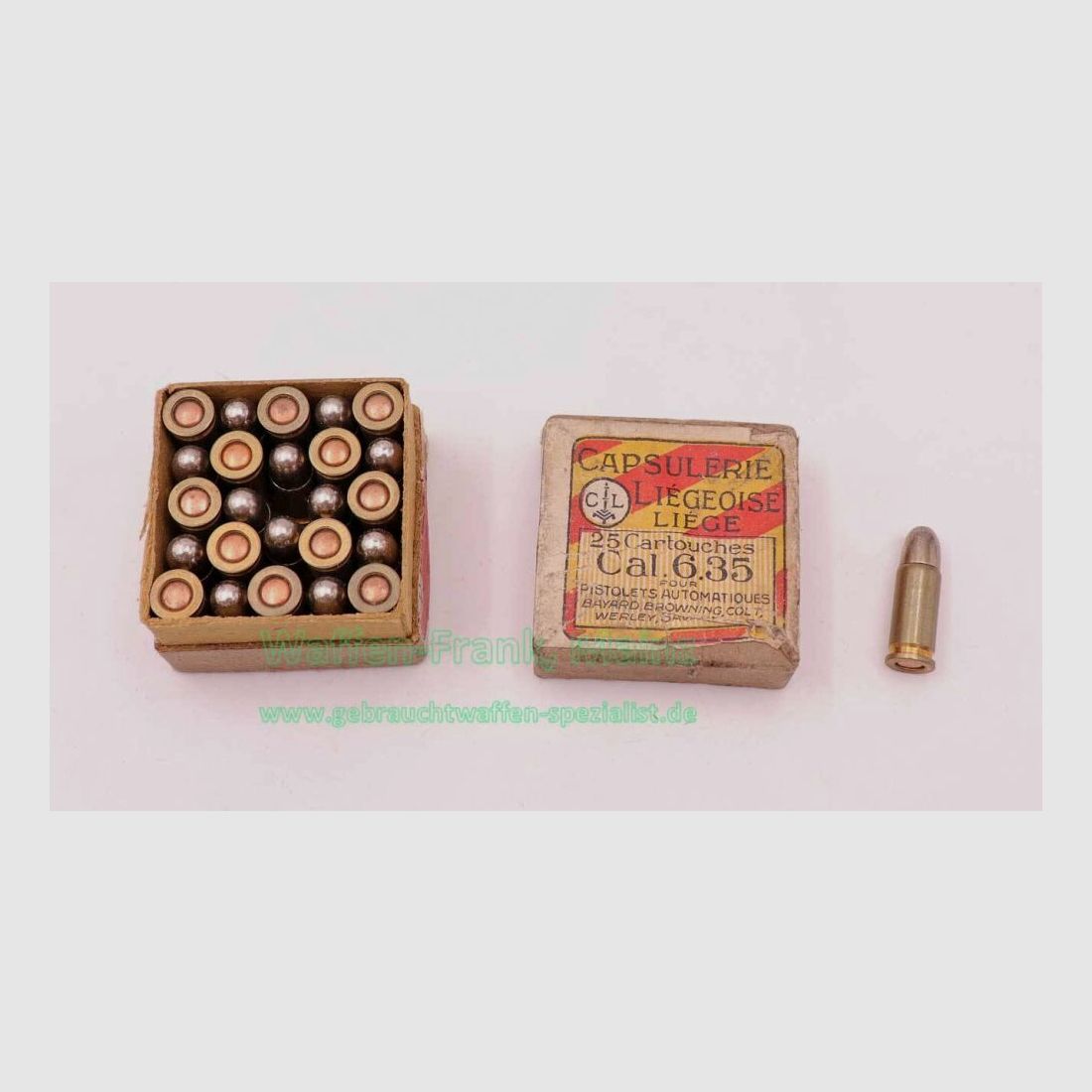 Capsulerie, Liege munitions de pistolet 6,35mm Browning