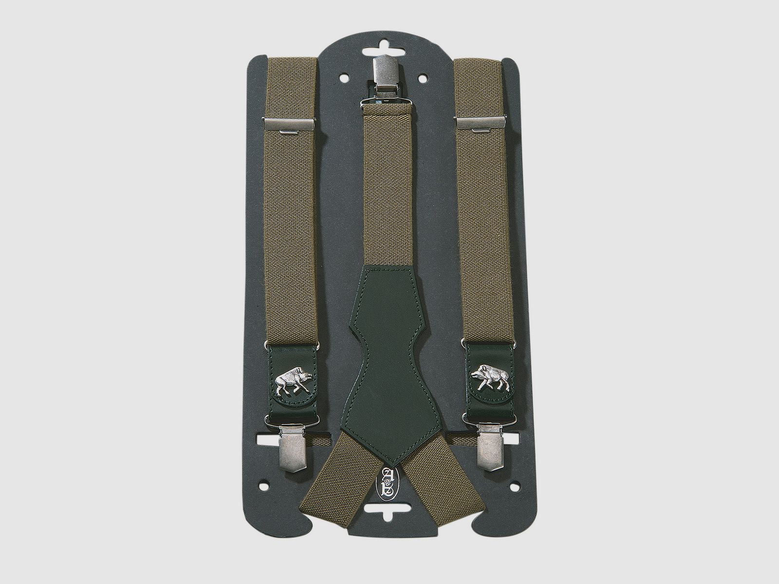 Hosenträger mit Leder Sau