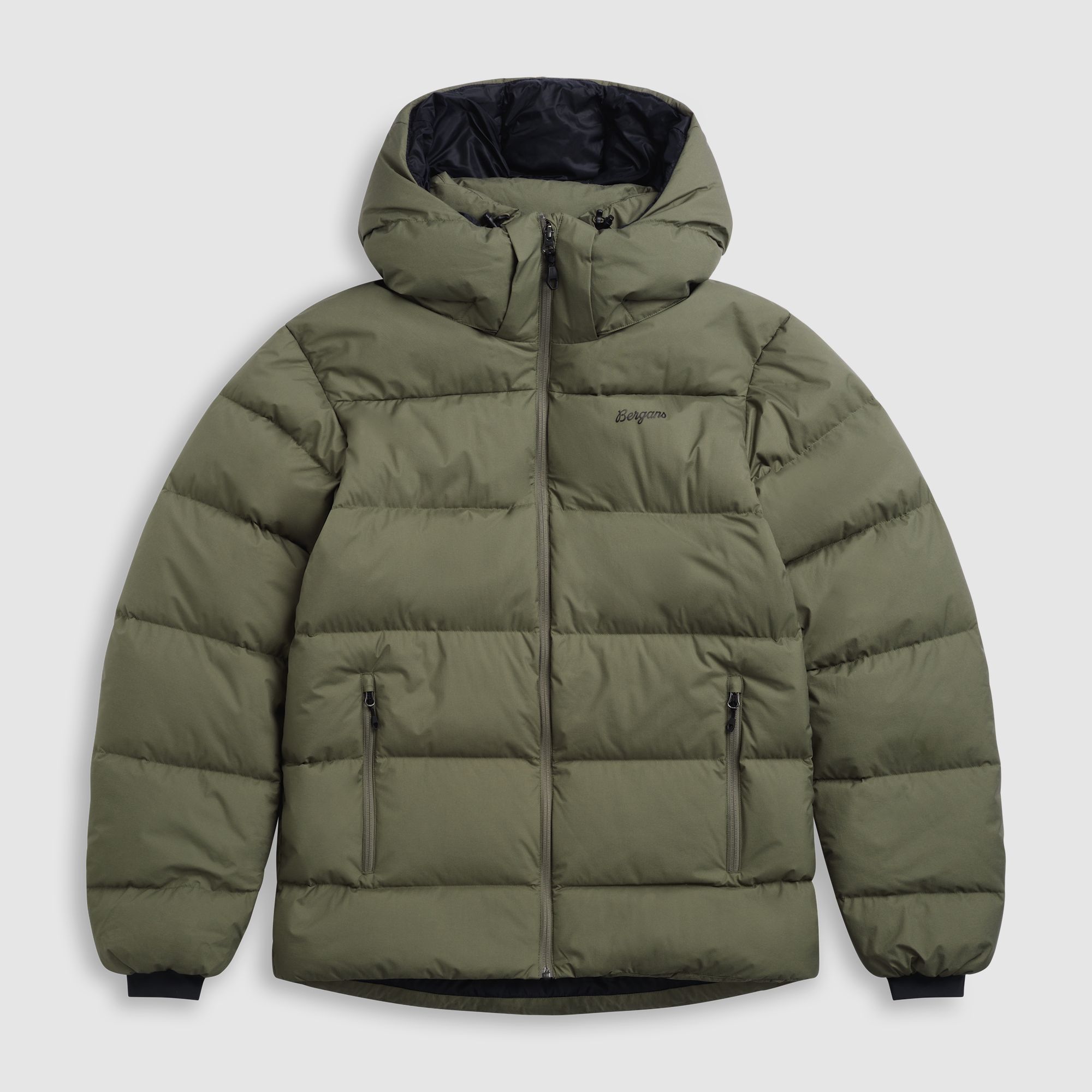 Bergans Lava Warm Down Jacket w/Hood Men Green Mud L