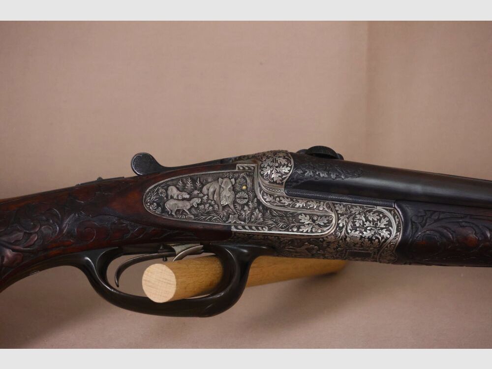 Ten FFM double rifle // Exclusive // Ejector! // Great engraving and walnut wood!!