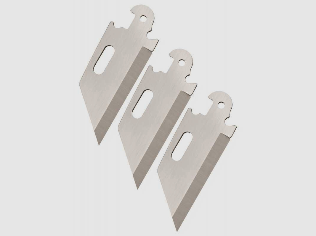 Cold Steel Click-N-Cut Ersatzklingen, Standard, Glatt, 3er Pack
