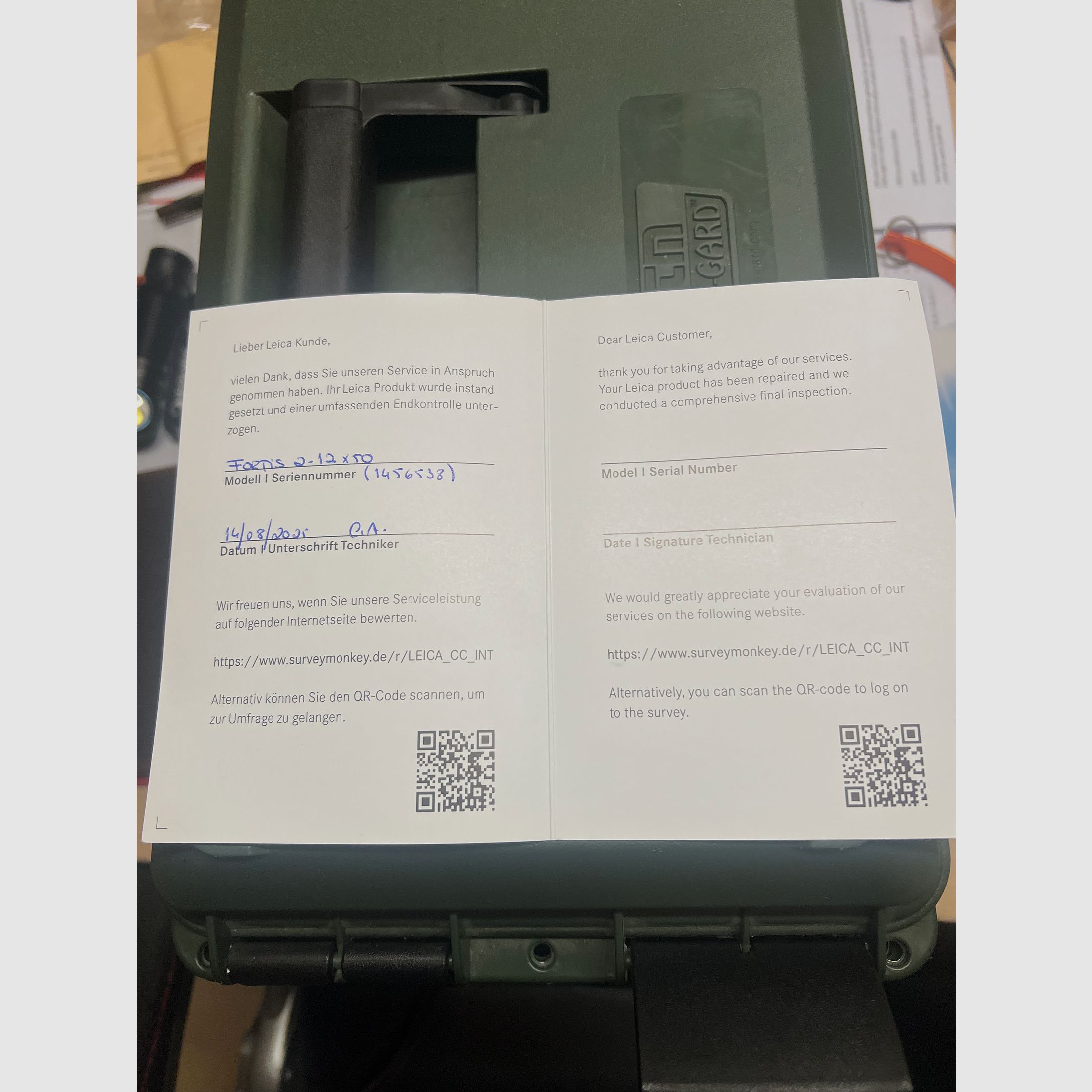 Leica Zielfernrohr Fortis 6 2-12x50 i mit Schiene