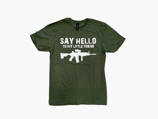 T-SHIRT – SAG HALLO ZU MEINEM KLEINEN FREUND | OD Grün