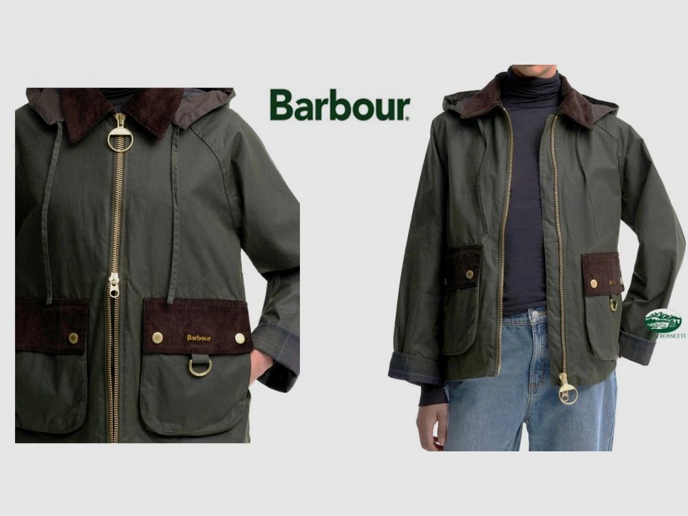 BARBOUR Carville Wachsjacke Farbe Salbeigrün/Braun Damen, Bild 2 von 2