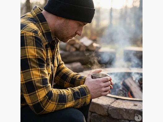 Chemise à carreaux Brandit® - Jaune et noire - Homme