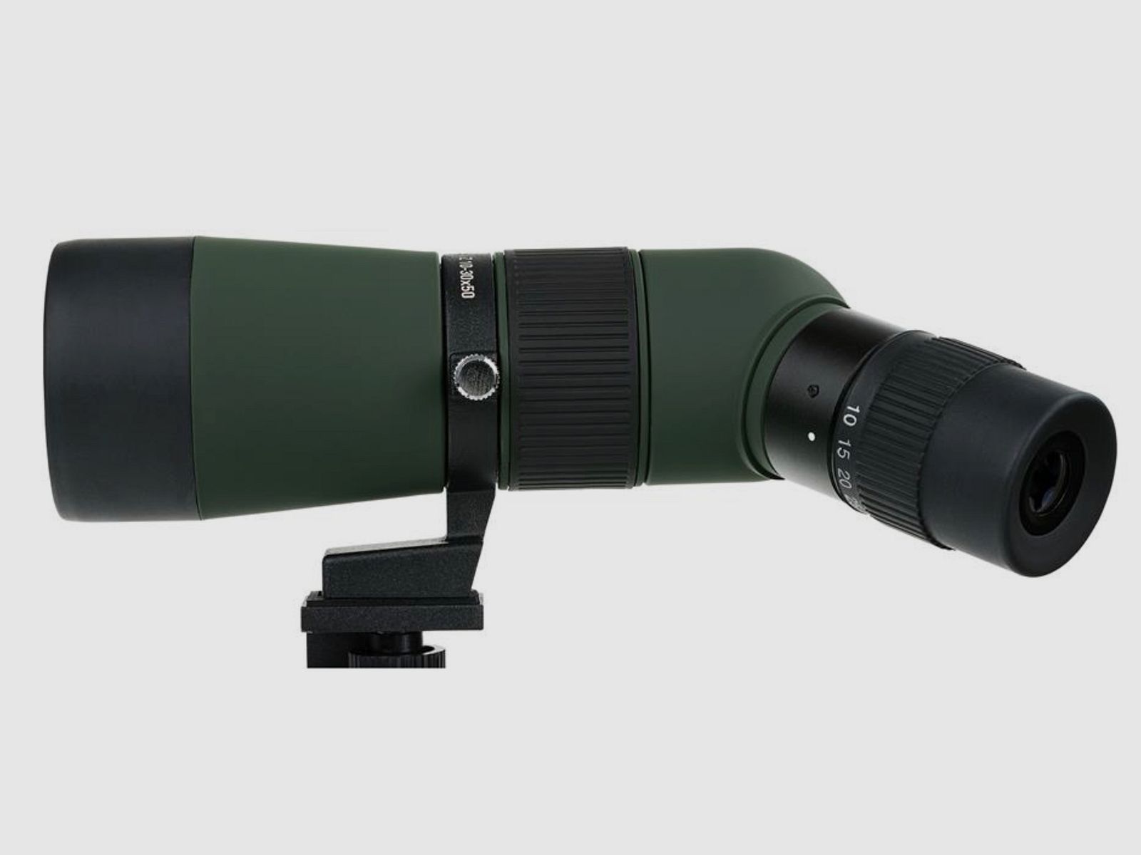 Exhibitor DÖRR 538245 Zoom Spotting Scope Owl 10-30x50 Angled View with Table Tripod and Bag V430