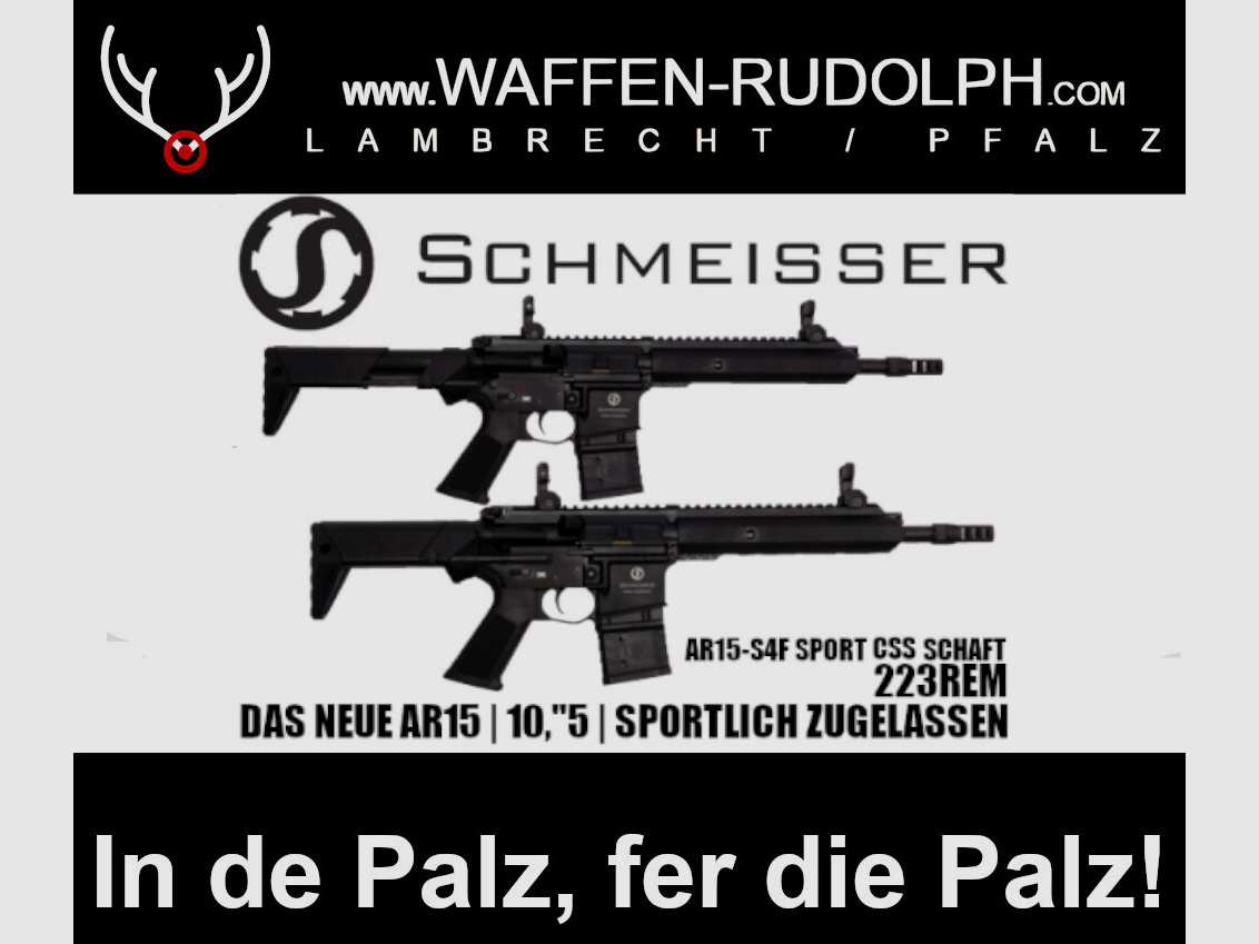 Schmeisser AR15 S4F Sport CSS Schaft 223Rem 10,5" ***PFALZKRACHER*** NEU bei Waffen Rudolph