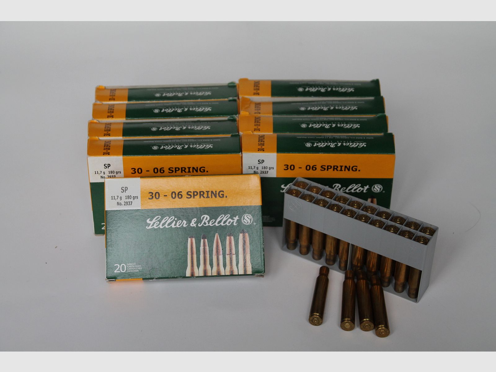 Sellier Bellot .30-06 cases for reloading 262 pcs. 1 x used by hunter S&B S & B