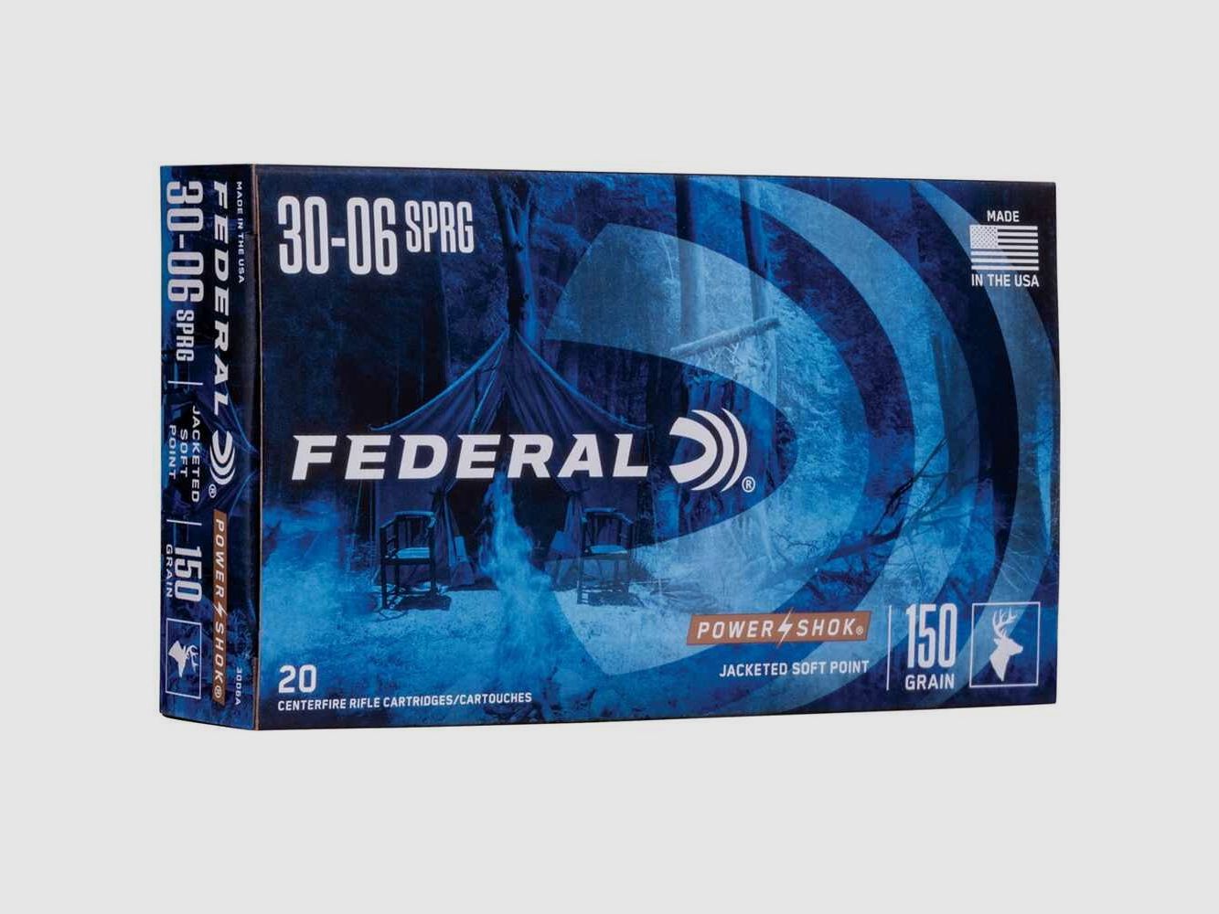 .30-06 Spr. TLM Power Shok 9,7g/150grs. Federal Ammunition