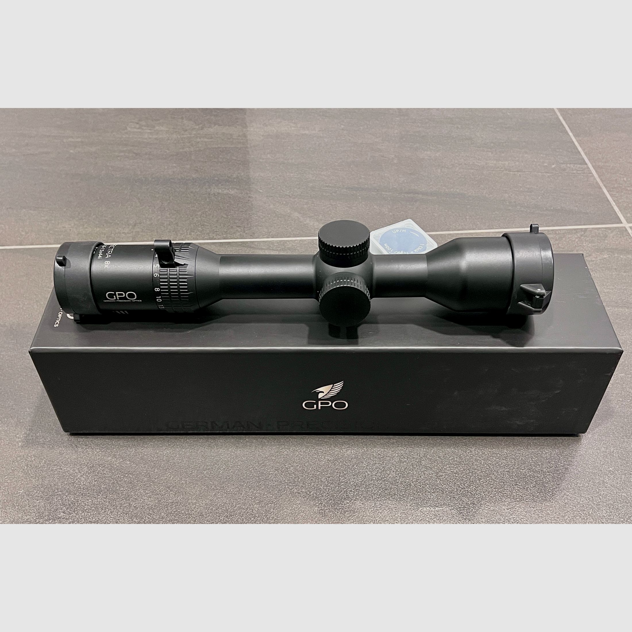 GPO Spectra 1.6-13x44 incl. ballistic turret riflescope - not Zeiss, Schmidt Bender, Leica, Swarovski