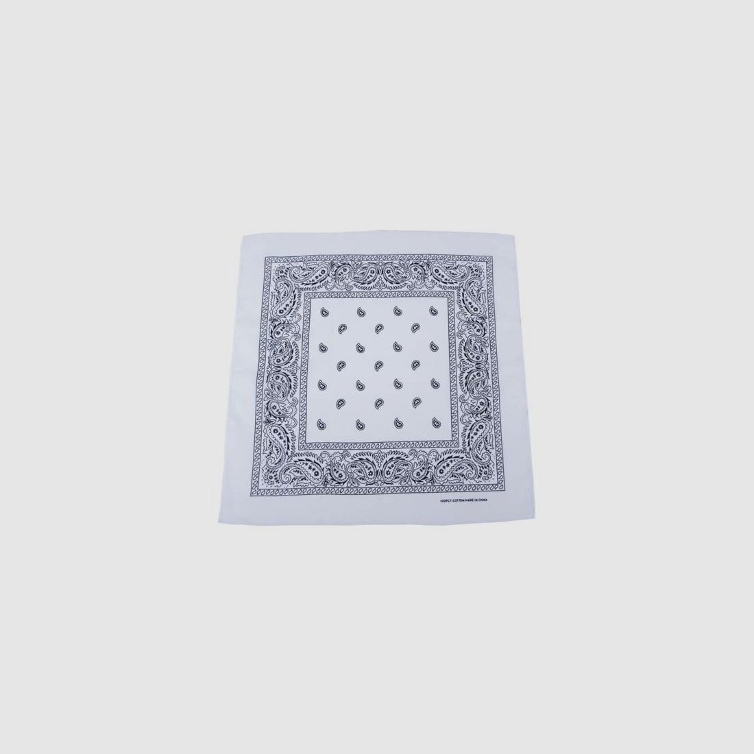 Bandana, weiß-schwarz, Gr. 55 x 55 cm, Baumwolle Mundschutz Mund- Nase- Schutz