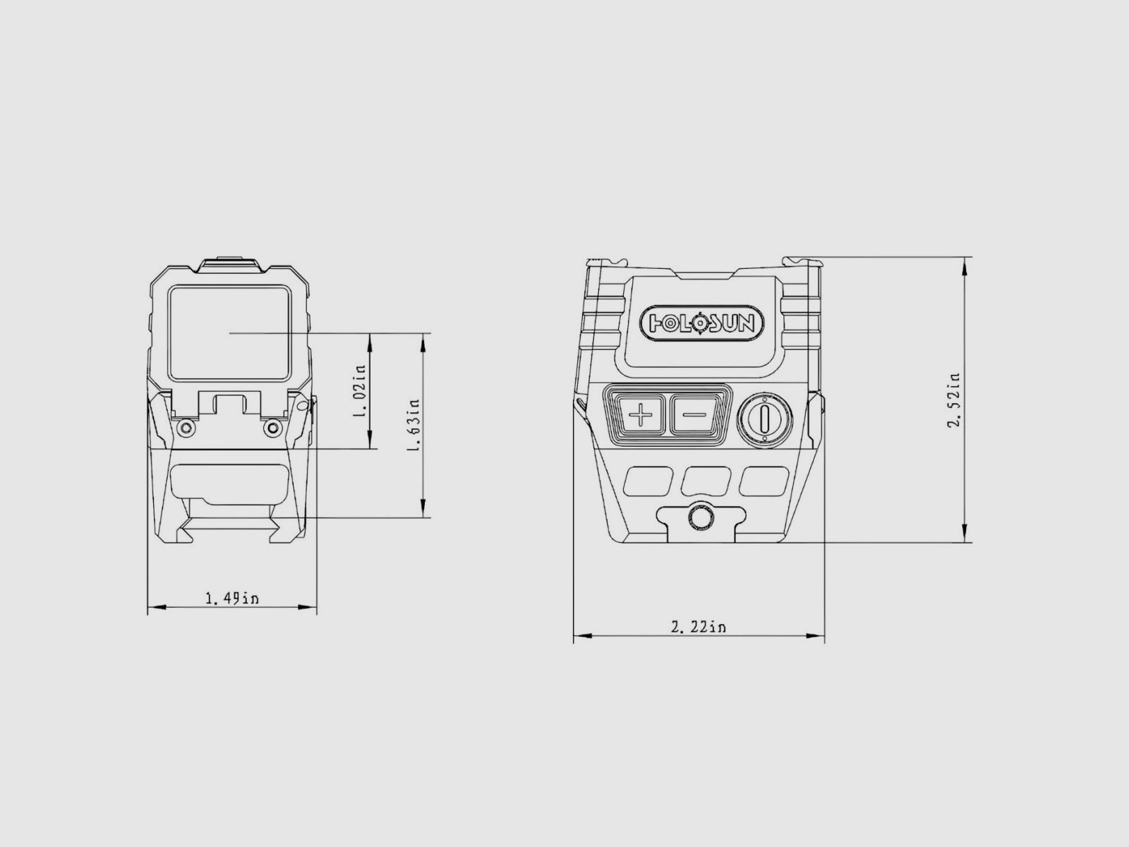 Holosun – Enclosed red dot sight AEMS CORE – Red Dot – Picatinny – AEMS-CORE-X2-RD, image 9 of 9