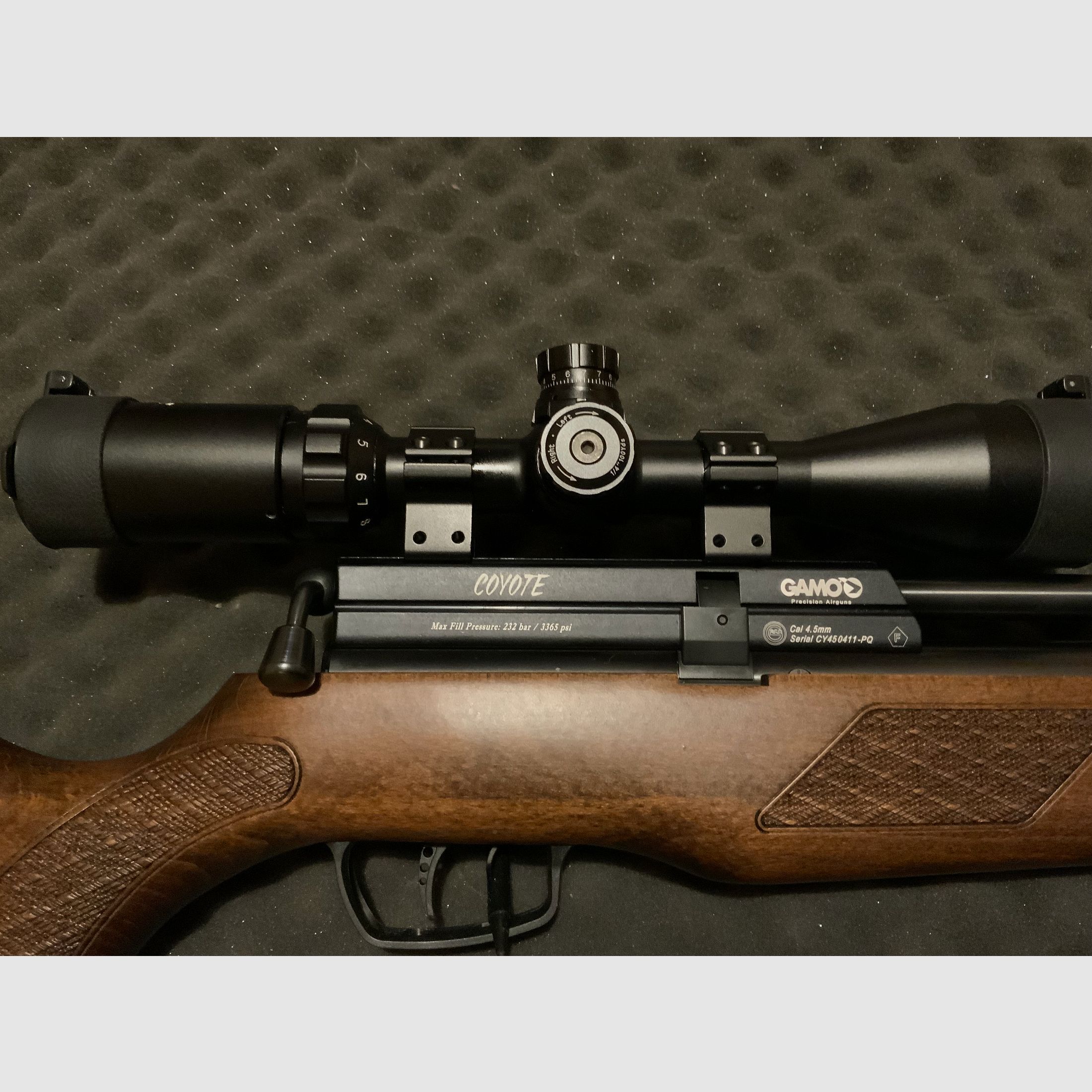 Gamo Coyote Wood PCP Pressluftgewehr Luftgewehr Huma Air
