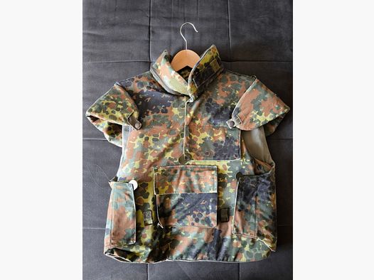 Splitterschutzweste der Bundeswehr BW flecktarn mit Einsätzen Splitterschutz SK Weste 
