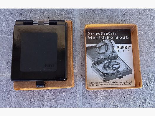 Vintage WWII officers compass - Wehrmacht Marsch Kompass Firma Kührt D.R.P. 1938
