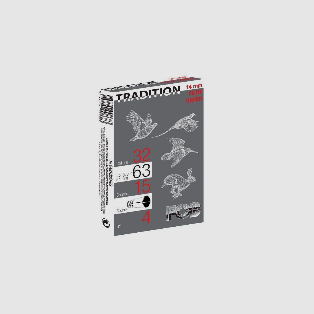 Cartucce Fob Tradition - Cal 14 mm x 25. n. 4, immagine 1 di 2