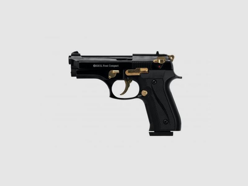 Ekol Compact Czarny-Złoty 9mm P.A.K. - Gaz-Sygnał