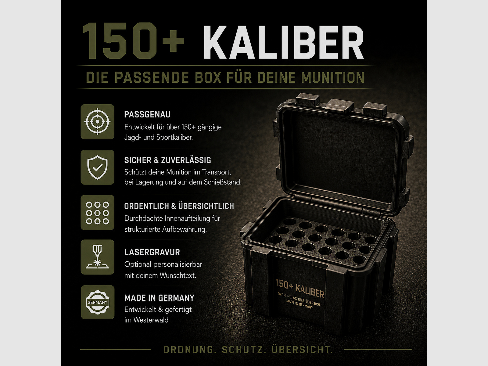 Filamelt munitiekist / .223 Remington / 'klapdeksel' / patroonbox, munitiekist