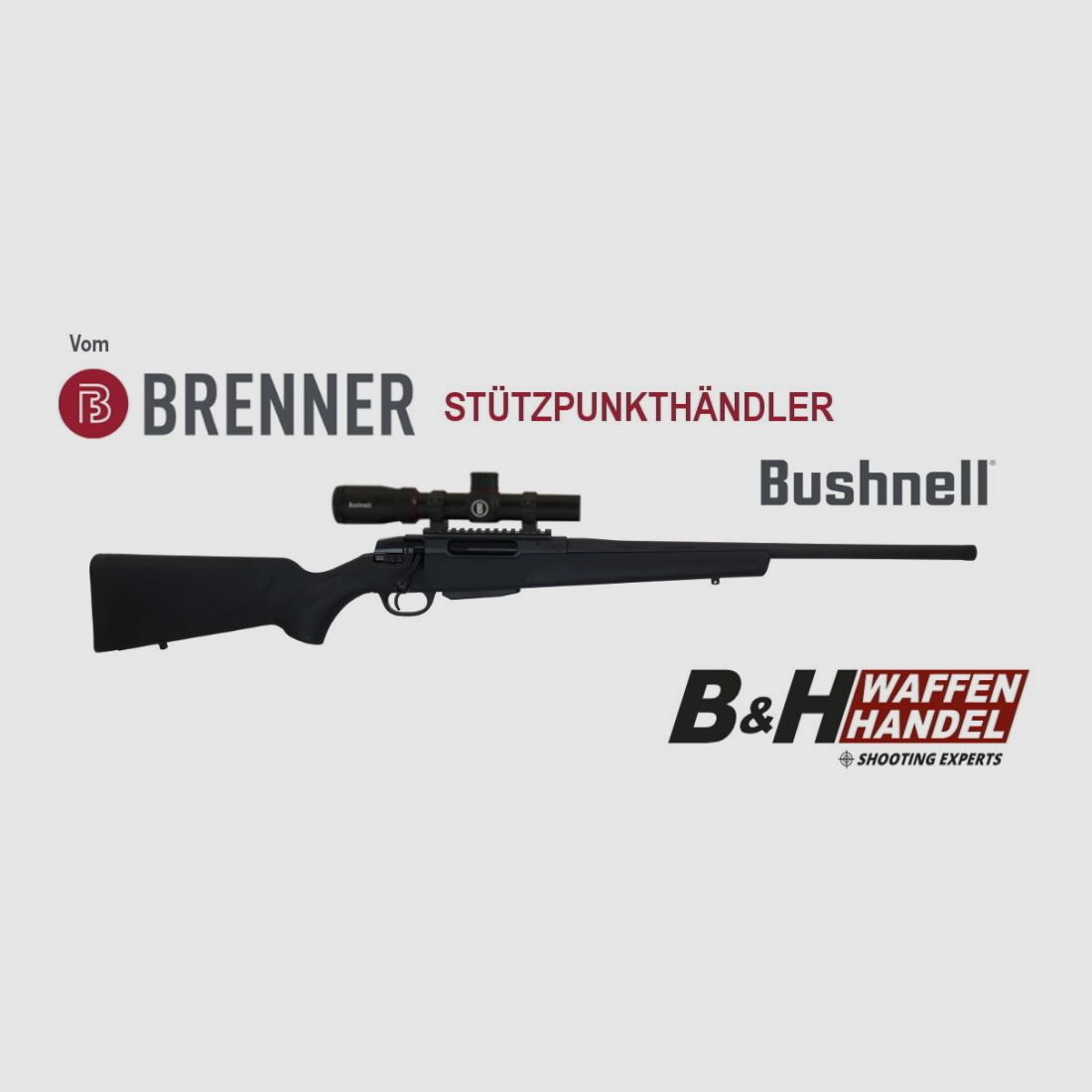 Pack complet Brenner BR20 Polymer .30-06Spring. avec Bushnell NITRO 1-6x24