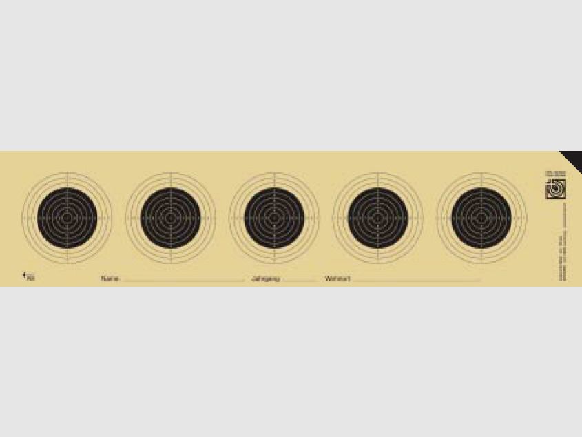 Zielscheiben für 10m Gewehr AC, Übung