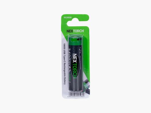 Nextorch Nextorch Batterie 18650 USB Li-Ion 3.6V 3.400 mAh
