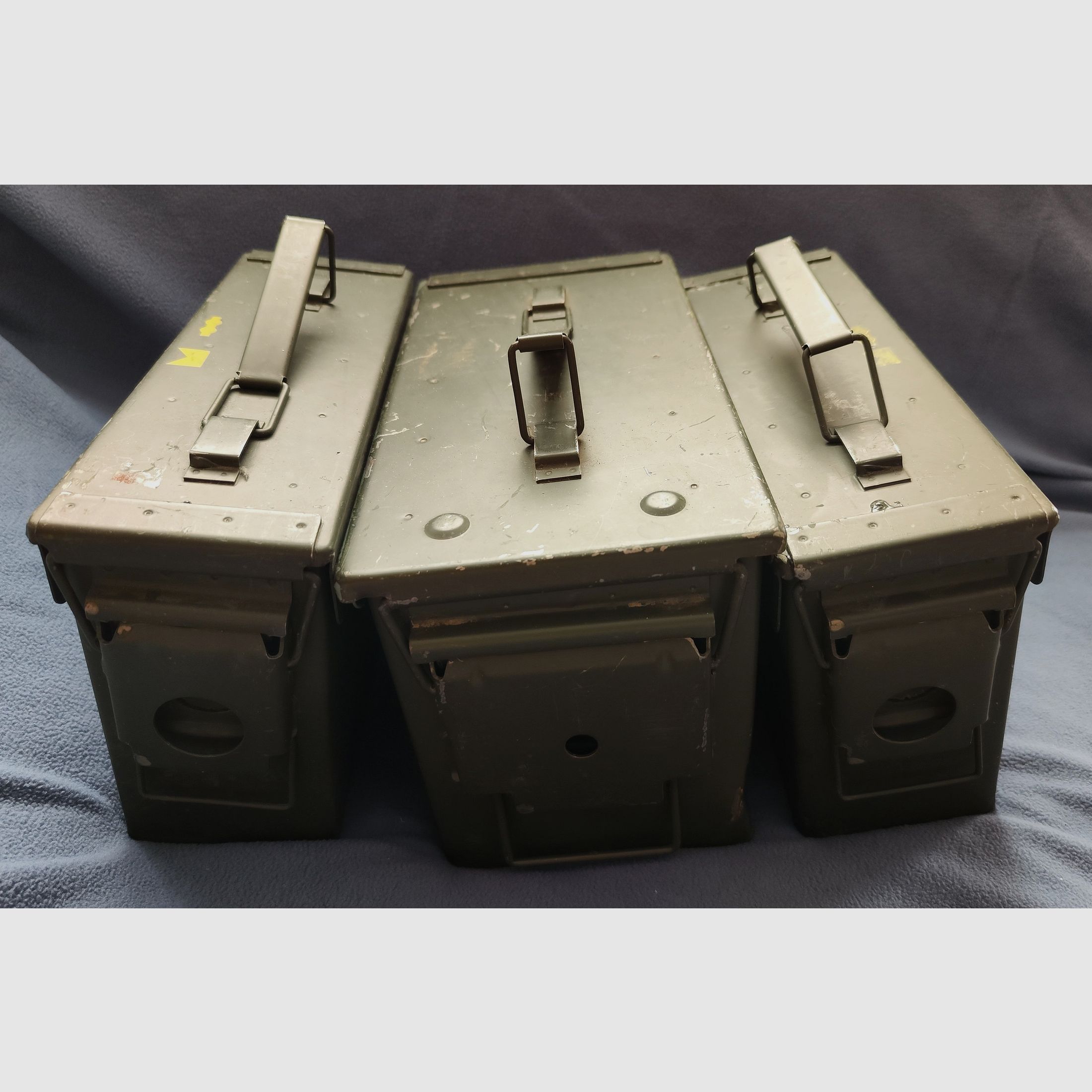 3x ammunition case cartridge case ammunition box metal box
