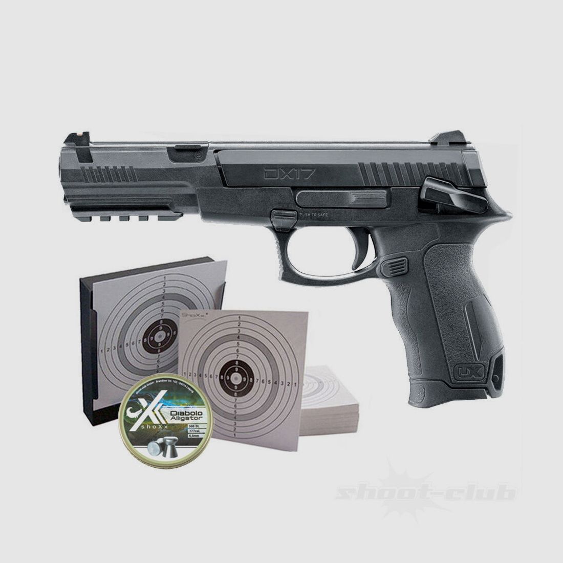 Pistolet UMAREX DX17 UX Tornado en set de 4,5 mm
